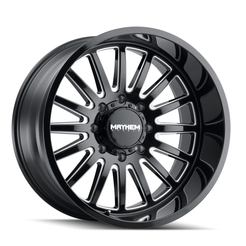 Mayhem 8114 Utopia 20x9 / 8x165.1 BP / 0mm Offset / 125.2mm Hub Black w/ Milled Spokes Wheel