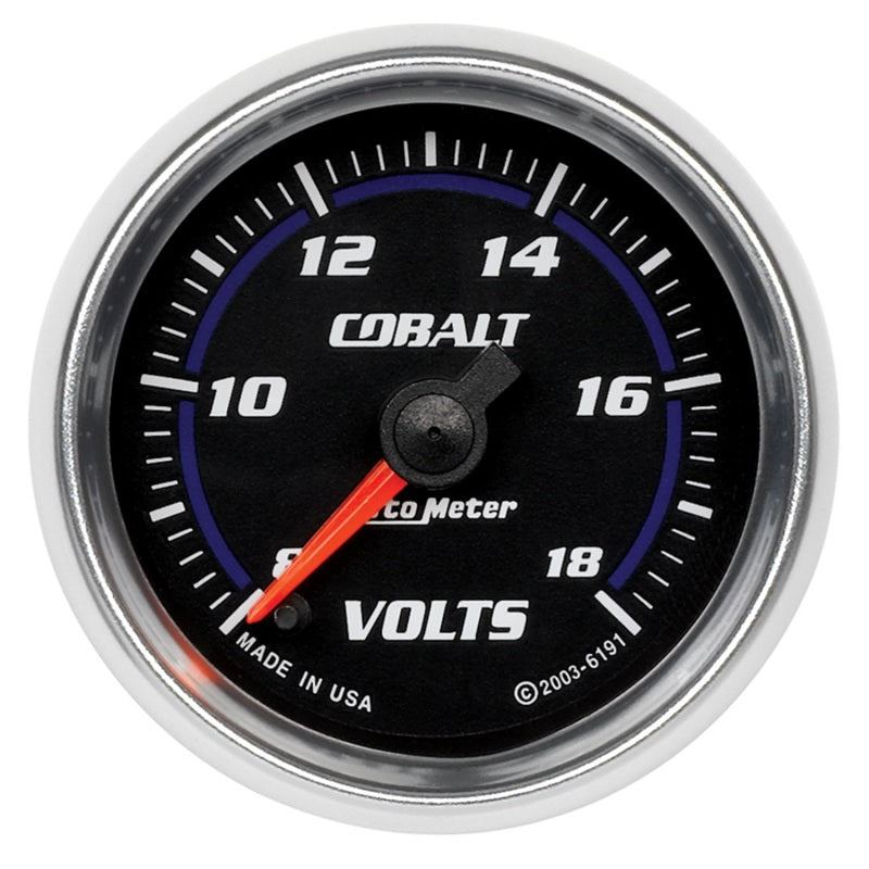 Autometer Cobalt 52mm 8-18 Voltmeter Electronic Gauge