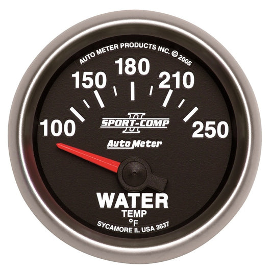 Autometer Sport-Comp II 52mm 100-250 F Short Sweep Electronic Water Temperature Gauge