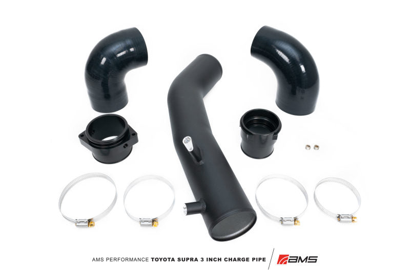 AMS Performance 2020+ Toyota Supra A90 Aluminum 3in Charge Pipe Kit