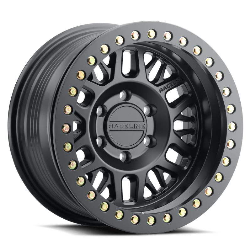 Raceline RT951B Ryno 17x9in / 5x127 BP / -12mm Offset / 83.82mm Bore - Satin Black Beadlock Wheel