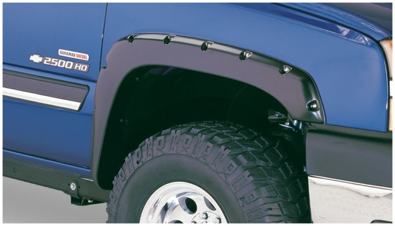 Bushwacker 21-22 Chevrolet Colorado 74in. Bed Fleetside FF Pocket Style Flares 4pc - Smooth Black