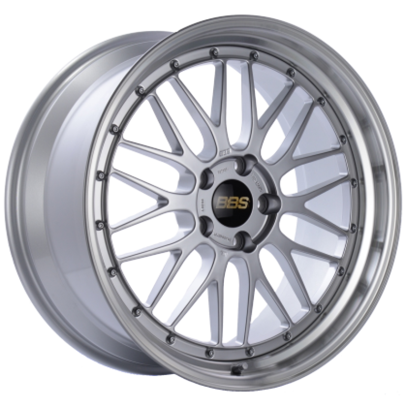 BBS LM 19x9 5x114.3 ET38 Diamond Silver Center Diamond Cut Lip Wheel - 82mm PFS/Clip Required