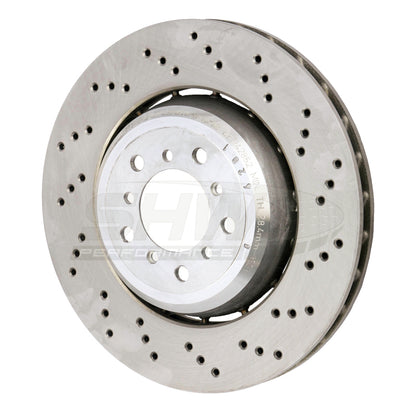 SHW 08-13 BMW M3 4.0L Right Front Cross-Drilled Lightweight Brake Rotor