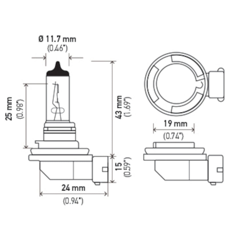 Hella Bulb H11 12V 55W Pgj192 T4