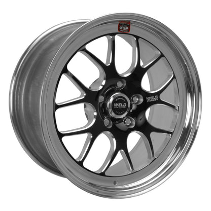 Weld S77 18x10.5 / 5x4.75 BP / 6.1in. BS Black Wheel (High Pad) - Non-Beadlock