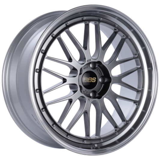 BBS LM 19x11 5x112 ET35 Diamond Black Center Diamond Cut Lip Wheel - 82mm PFS Required