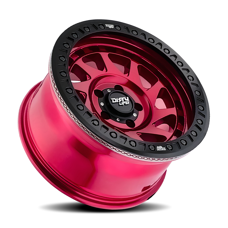 Dirty Life 9313 Enigma Race 17x9 / 8x170 BP / -12mm Offset / 125.2mm Hub Crimson Candy Red Wheel