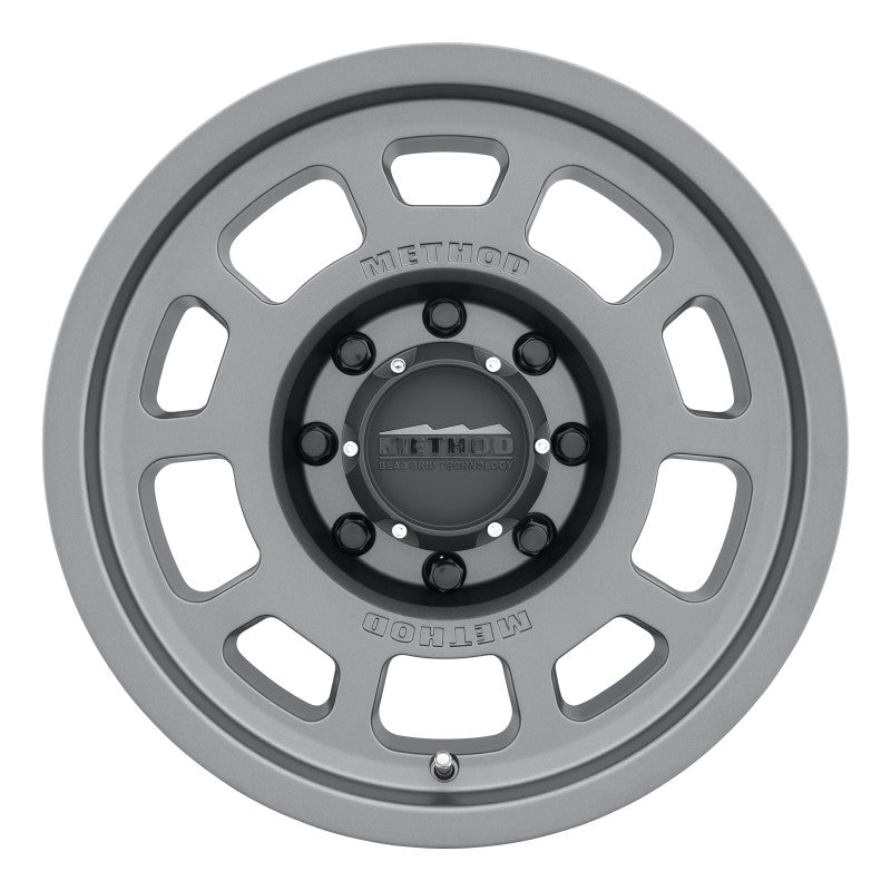 Method MR705 17x8.5 0mm Offset 8x6.5 130.81mm CB Titanium Wheel