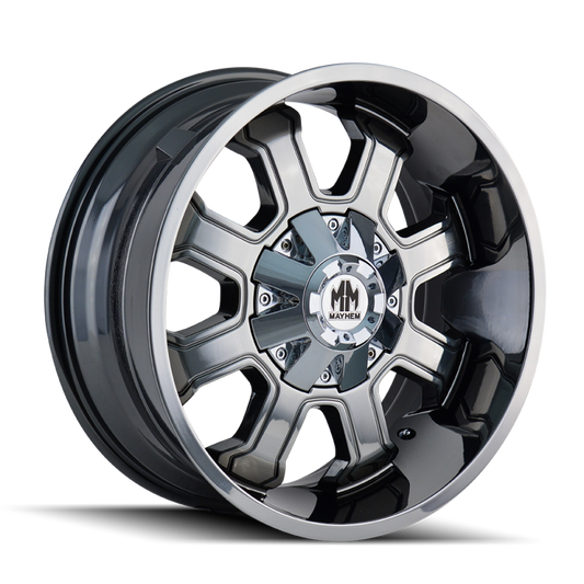 Mayhem 8103 Fierce 20x9 / 5x127 BP / 0mm Offset / 87mm Hub Chrome Wheel