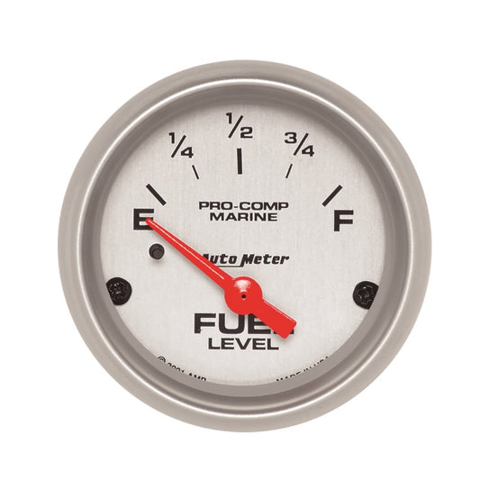 Autometer Marine Silver Ultra-Lite 2-1/16in Electric Fuel Level Gauge