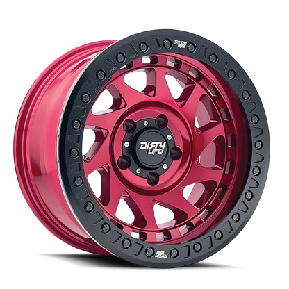 Dirty Life 9313 Enigma Race 17x9 / 5x127 BP / -38mm Offset / 78.1mm Hub Crimson Candy Red Wheel