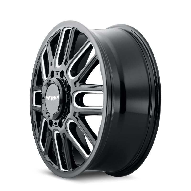 Mayhem 8107D Cogent Dually 20x8.25 / 8x210 BP / 115mm Offset / 154.2mm Hub Blk w/Milled Spokes Wheel