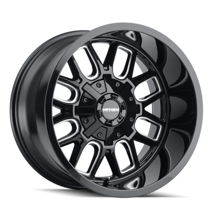 Mayhem 8107 Cogent 20x9 / 6x135 BP / 0mm Offset / 106mm Hub Black w/ Milled Spokes Wheel