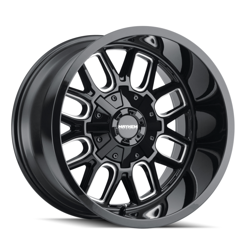 Mayhem 8107 Cogent 20x9 / 8x165.1 BP / 0mm Offset / 130.8mm Hub Black w/ Milled Spokes Wheel