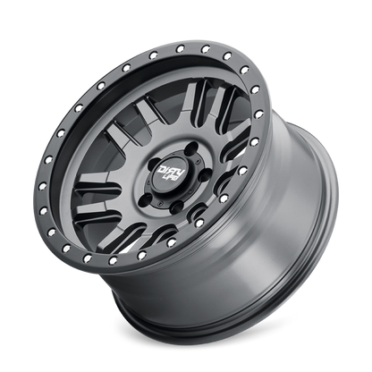 Dirty Life 9309 Canyon Pro 17x9/5x127 BP/-12mm Offset/71.5mm Hub Satin Graphite Wheel - Beadlock