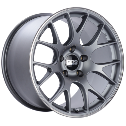 BBS CH-R 19x12 5x130 ET45 CB71.6 Satin Titanium Polished Rim Protector Wheel