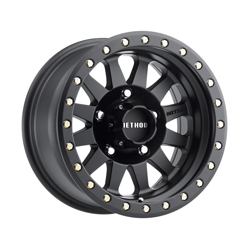 Method MR304 Double Standard 17x8.5 0mm Offset 5x5 94mm CB Matte Black Wheel