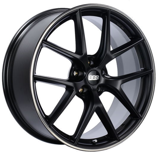 BBS CI-R 20x8.5 5x112 ET32 Satin Black Polished Rim Protector Wheel -82mm PFS/Clip Required