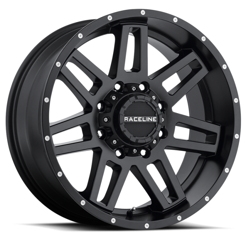 Raceline 931B Injector 17x9in / 5x127/5x135 BP / -12mm Offset / 87.1mm Bore - Satin Black Wheel