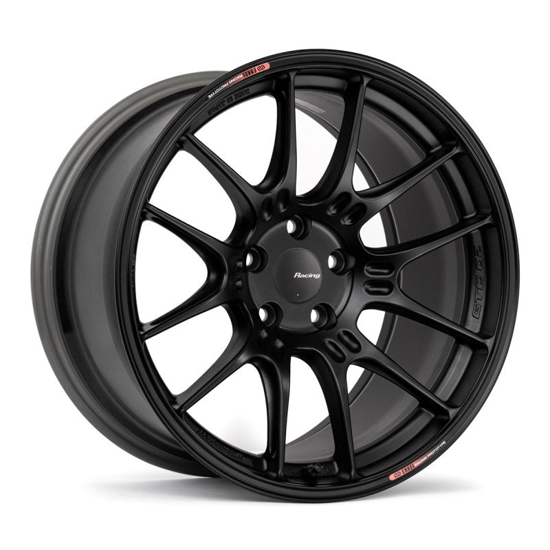 Enkei GTC02 18x9 5x114.3 42mm Offset 75mm Bore Matte Black Wheel