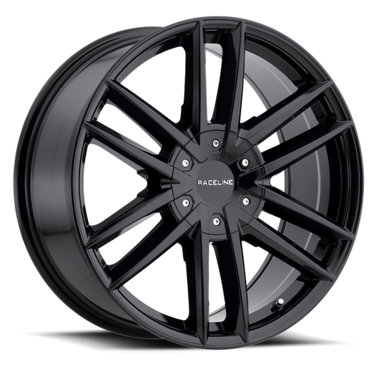 Raceline 158B Impulse 22x9.5in / 5x115/5x120 BP / 15mm Offset / 74.1mm Bore - Gloss Black Wheel