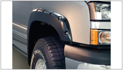 Bushwacker 21-22 Chevrolet Colorado 74in. Bed Fleetside FF Pocket Style Flares 4pc - Smooth Black