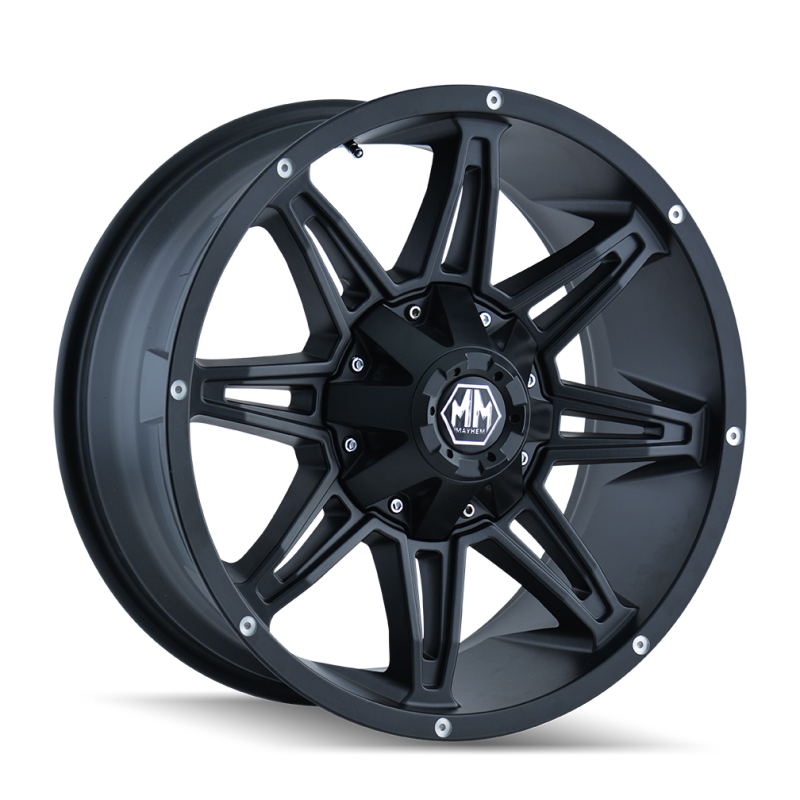 Mayhem 8090 Rampage 20x10 / 8x180 BP / -25mm Offset / 124.1mm Hub Matte Black Wheel