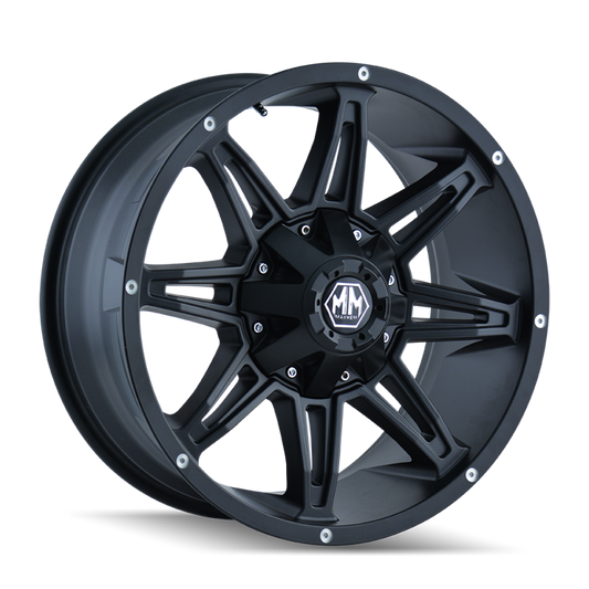 Mayhem 8090 Rampage 20x9 / 8x165.1 BP / 18mm Offset / 130.8mm Hub Matte Black Wheel