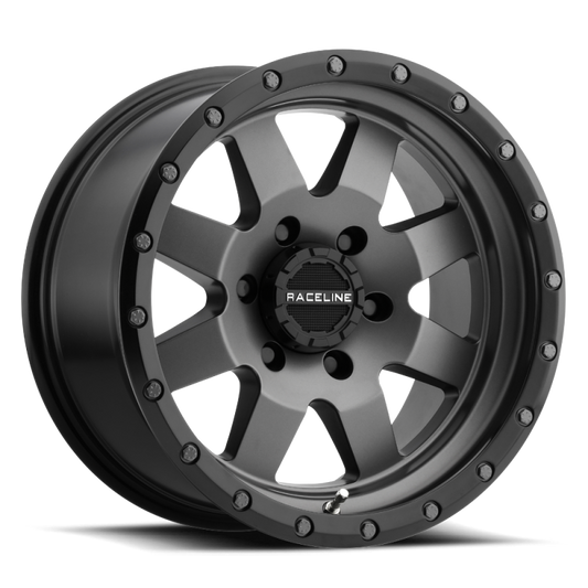 Raceline 935G Defender 14x6in / 5x114.3 BP / 0mm Offset / 3.190mm Bore - Gunmetal Wheel