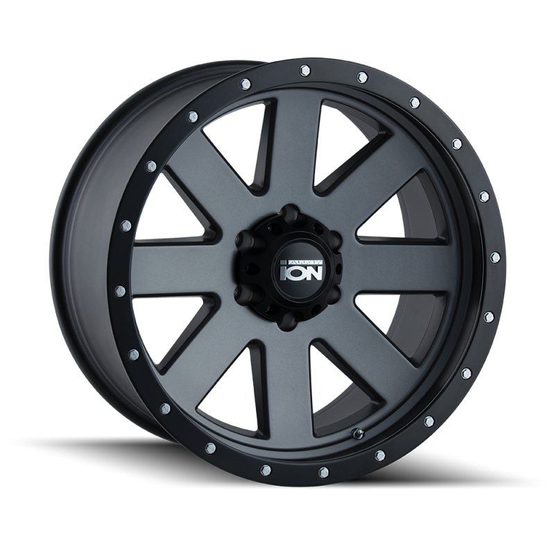 ION Type 134 20x9 / 8x170 BP / 0mm Offset / 130.8mm Hub Matte Gunmetal/Black Beadlock Wheel