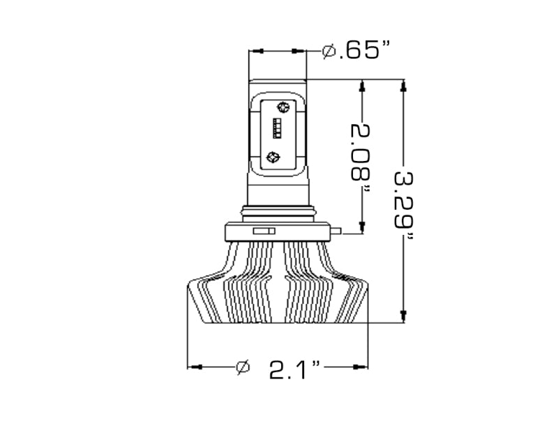 Oracle 9006 4000 Lumen LED Headlight Bulbs (Pair) - 6000K