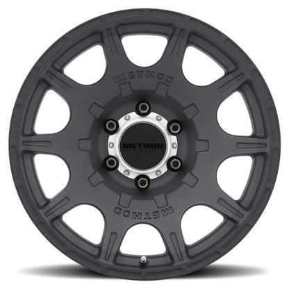 Method MR308 Roost 17x8.5 0mm Offset 6x5.5 106.25mm CB Matte Black Wheel