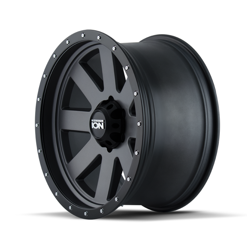 ION Type 134 20x10 / 6x139.7 BP / -19mm Offset / 106mm Hub Matte Gunmetal/Black Beadlock Wheel