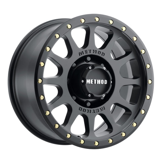 Method MR305 NV 20x10 -18mm Offset 8x180 130.81mm CB Matte Black Wheel