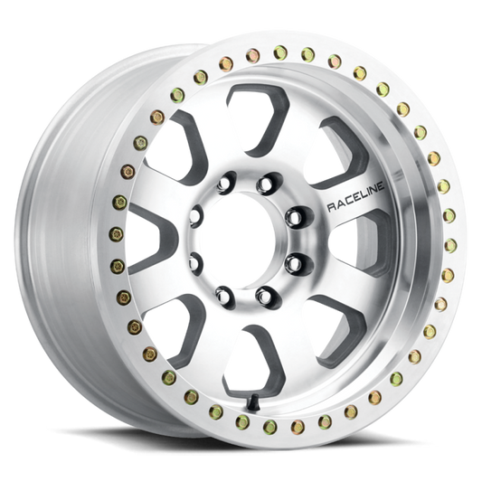 Raceline RT260M Avenger 20x10in / 8x165.1 BP / -38mm Offset / 130.81mm Bore- Machined Beadlock Wheel