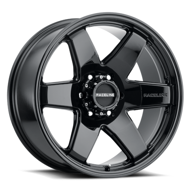 Raceline 942B Addict 22x9.5in / 5x139.7 BP / 15mm Offset / 106.5mm Bore - Gloss Black Wheel