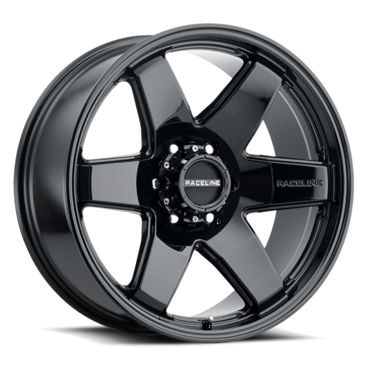 Raceline 942B Addict 22x9.5in / 5x139.7 BP / 15mm Offset / 106.5mm Bore - Gloss Black Wheel