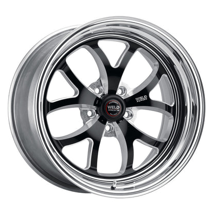 Weld S76 18x12 / 5x4.75 BP / 7.1in. BS Black Wheel (High Pad) - Non-Beadlock