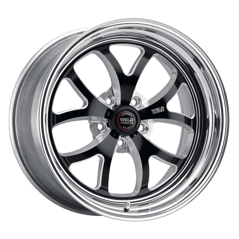 Weld S76 18x8 / 5x4.75 BP / 5.1in. BS Black Wheel (High Pad) - Non-Beadlock