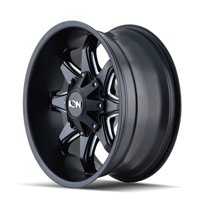 ION Type 181 20x12 / 6x135 BP / -44mm Offset / 106mm Hub Satin Black/Milled Spokes Wheel