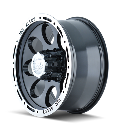 ION Type 174 16x10 / 6x139.7 BP / -38mm Offset / 106mm Hub Black/Machined Wheel