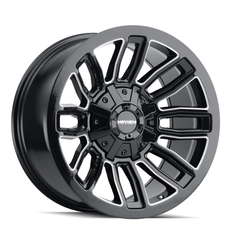 Mayhem 8108 Decoy 20x9 / 8x180 BP / 18mm Offset / 124.1mm Hub Black w/ Milled Spokes Wheel