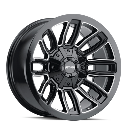 Mayhem 8108 Decoy 20x9 / 8x180 BP / 18mm Offset / 124.1mm Hub Black w/ Milled Spokes Wheel