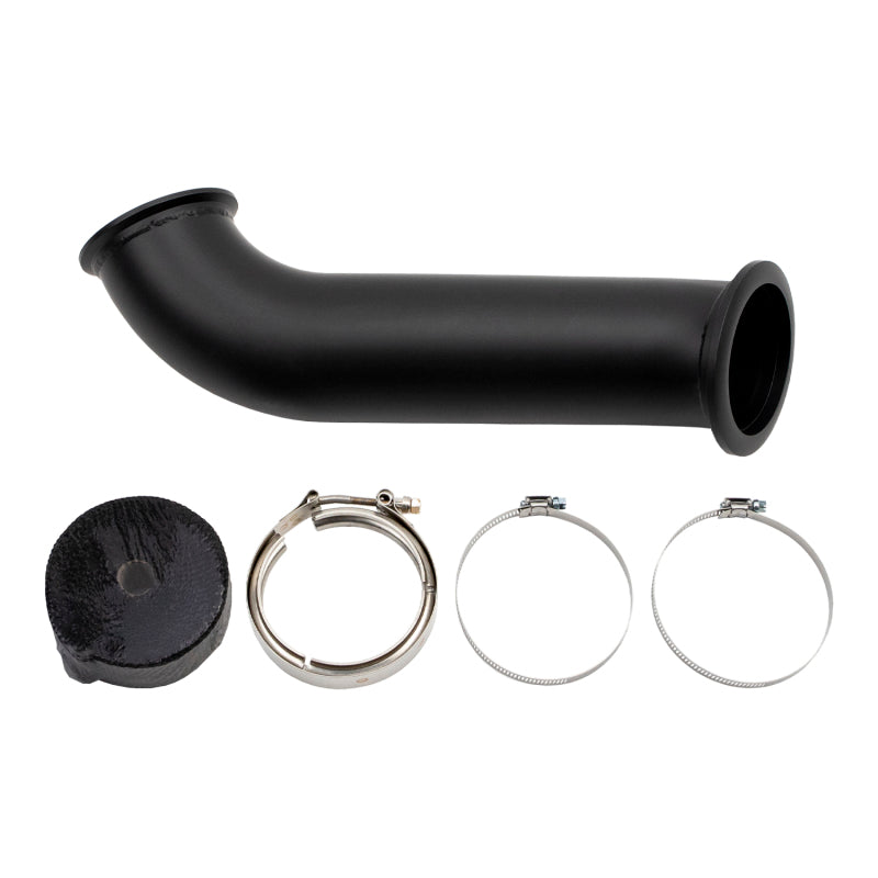 Wehrli 04.5-07 Dodge Ram Cummins 4in Down Pipe - w/High Mount S400 Turbo &amp; 2nd Gen Manifold