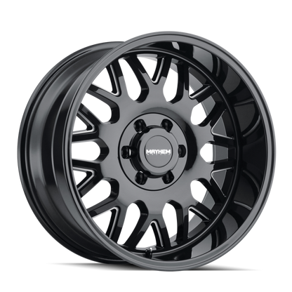 Mayhem 8110 Tripwire 20x10 / 5x139.7 BP / -19mm Offset / 110mm Hub Black w/ Milled Spokes Wheel