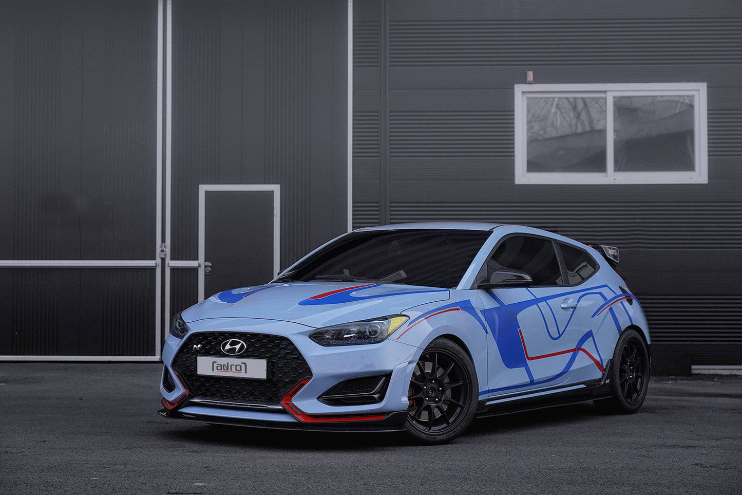 ADRO HYUNDAI VELOSTER TURBO & N CARBON FIBER FRONT LIP V1