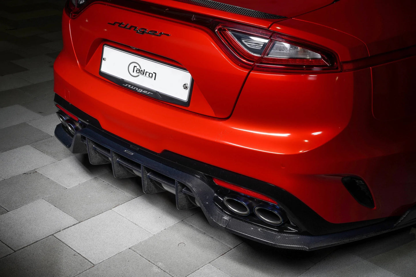 ADRO KIA STINGER CARBON FIBER REAR DIFFUSER V2