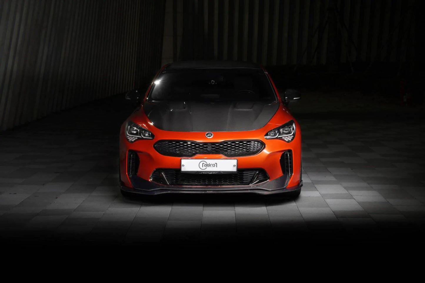 ADRO KIA STINGER CARBON FIBER FRONT LIP V2