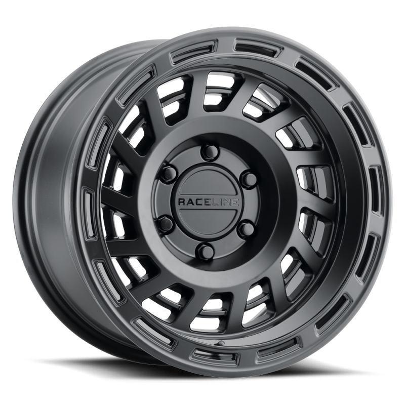 Raceline 957B Halo 18x9in / 6x139.7 BP / -12mm Offset / 106.1mm Bore - Satin Black Wheel